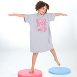 Girls Oversized Grey Sleep Dress