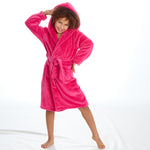 Girls Solid Pink Robe
