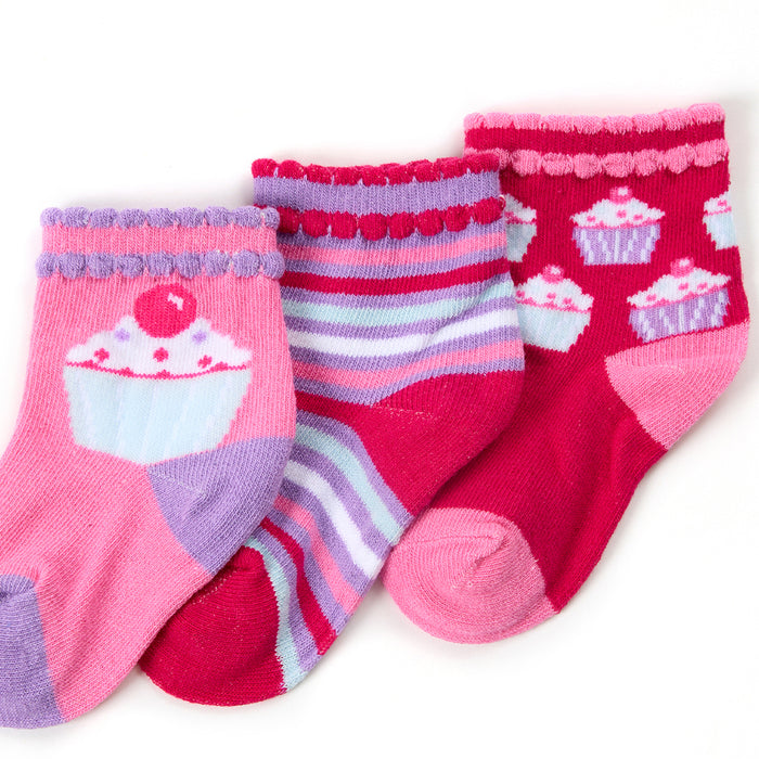 Baby Cotton Rich Cupcake Socks 3 Pairs