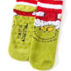 Mens Santa Grinch Fluffy Socks