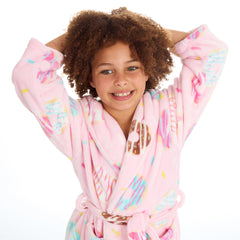 Girls Donut Pink Robe