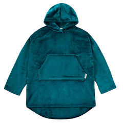 Girls Shimmering Teal Oversized Blanket Hoodie