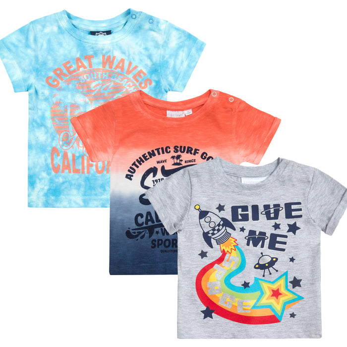 Baby Boys Space T-shirts 3 Pack