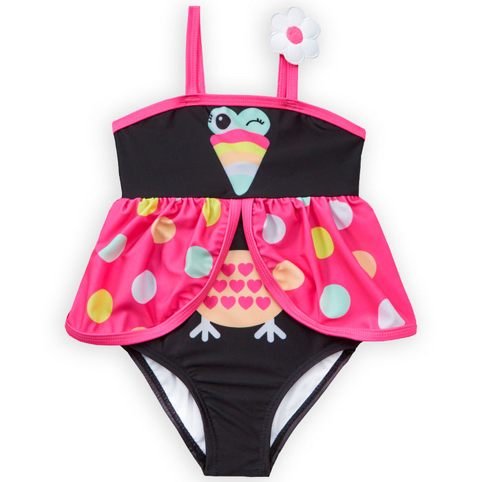 Girls Toucan One Piece Swimsuit