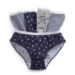 Girls 100% Cotton Navy Briefs 5 Pack