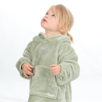 Personalised Toddler Bear Ears Sage Oversized Blanket Hoodie