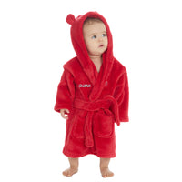 Personalised Baby Bear Ears Red Robe