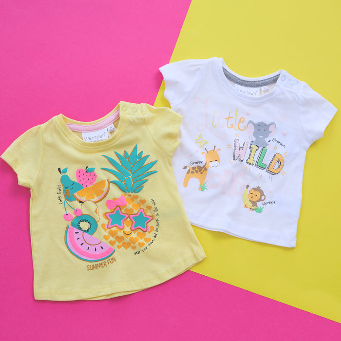 Baby Girls Fruits T-Shirts 2 Pack
