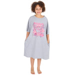 Girls Oversized Grey Sleep Dress