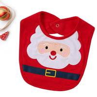 Baby Christmas Santa 3 Piece Hat Bib and Socks Gift Set