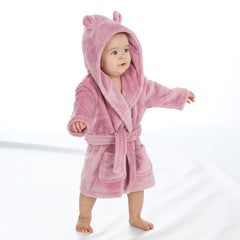 Baby Bear Ears Dusky Pink Robe