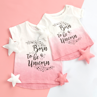 Baby Girls Dip-dye Unicorn T-Shirt