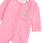 Newborn Baby Little Angel Pink Sleepsuit