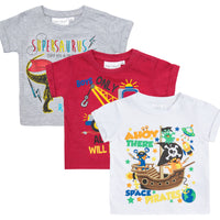 Baby Boys Dino t-Shirts 3 Pack