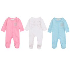 Newborn Baby Little Angel Pink Sleepsuit