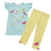 Girls Summer T-Shirt and Leggings Outfit