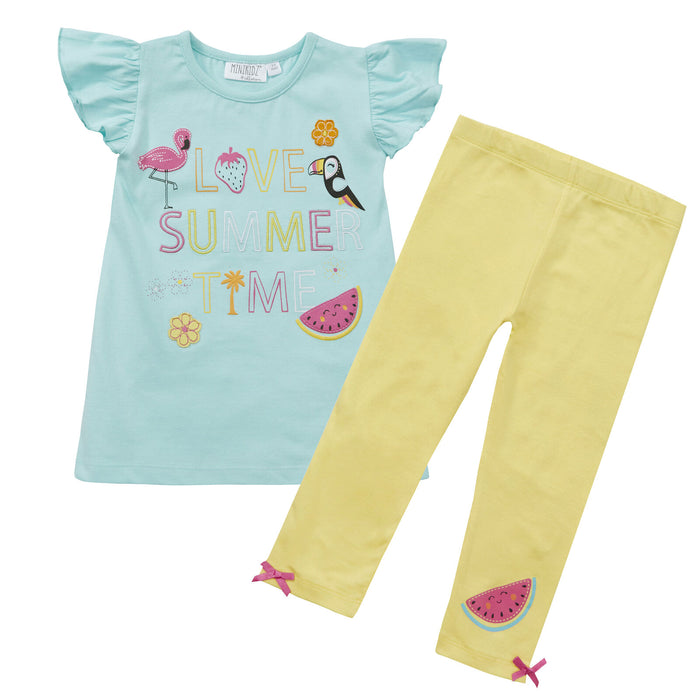 Girls Summer T-Shirt and Leggings Outfit