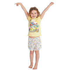 Girls Rainbow Short Pyjama Set 