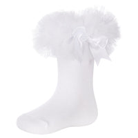 Baby Girls Tutu Frill White Socks 1 Pair