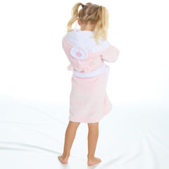 Girls Teddy Bear Pink Robe