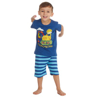 Boys Infant Digging Machine Pyjama Set Blue