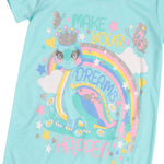 Girls Princess Dinosaur Aqua Nightie