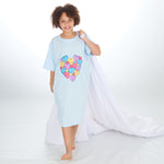 Girls Oversized Blue Sleep Dress