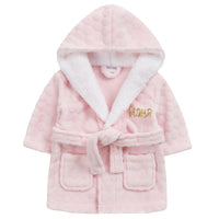 Personalised Baby Circles Embossed Pink Robe