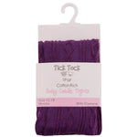 Baby Cable Knit Purple Tights 1 Pair