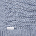 Baby Knitted Dusky Blue Blanket