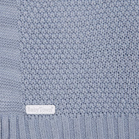 Baby Knitted Dusky Blue Blanket