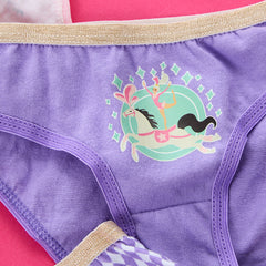 Girls 100% Cotton Circus Briefs 5 Pack