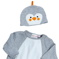 Premature Baby Penguin Sleepsuit and Hat 2 Piece Set 