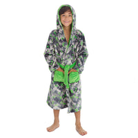 Boys Hooded Pixel Dressing Gown