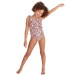 Girls Leopard One Piece Swimsuit