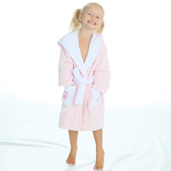 Girls Teddy Bear Pink Robe