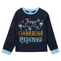 Infant Chanukah Theme Pyjamas Sets Navy	
