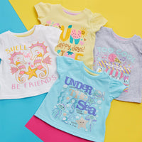 Baby Girls Sunshine T-shirts 4 Pack