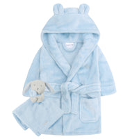 Baby Blue Bunny Robe and Comforter Set