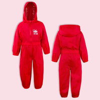 Toddler Baby Waterproof Puddlesuit Red