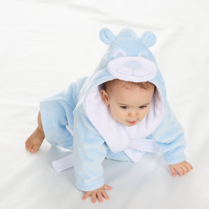Baby Novelty Teddy Bear Blue Robe