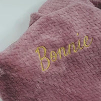 Personalised Baby Girls Pink Chevron Blanket