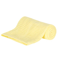 Baby Girls Cellular Blanket 70 x 90cm Yellow