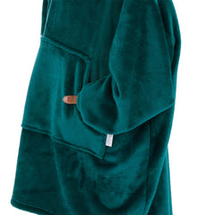 Girls Shimmering Teal Oversized Blanket Hoodie