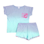 Girls Mermaid Gradient Short Pyjama Set