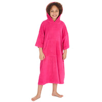 Girls Pink Towelling Beach Cover Up 