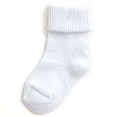 Baby Turn Over Top White Socks 3 Pairs