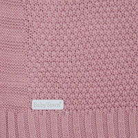 Baby Knitted Dusky Pink Blanket