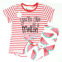 Girls Watermelon T-Shirt and Leggings Outfit