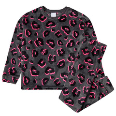 Girls Leopard Neon Lounge Set 